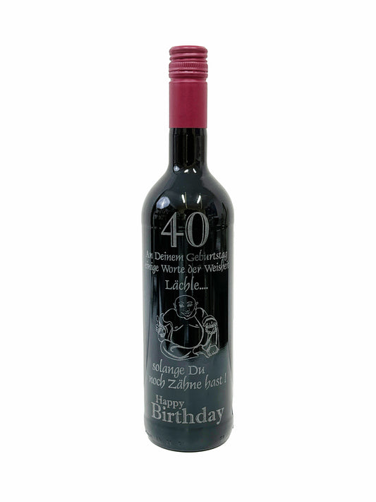 40 Jahre Jubiläums-Weinflasche